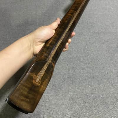 DIY Gloss 22 Fret Roasted Flame maple Electric guitar Neck part Replacement image 5