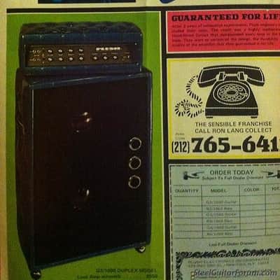 Plush Super 450 Tube Combo Amp 1972 Black Tuck N Roll Kustom Amplifier Twin 2x12 Speakers image 20