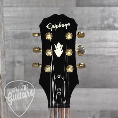 Pre-Owned Epiphone SG Custom Maestro - Ebony image 4