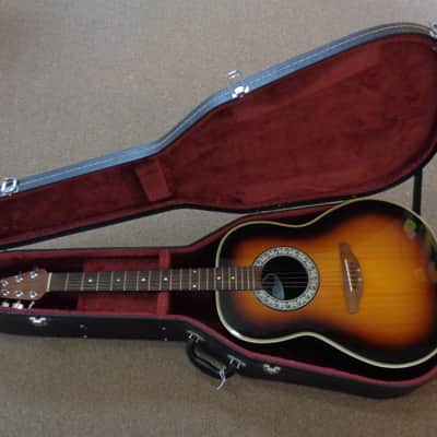 Used 1980s Celebrity by Ovation CC11 Acoustic Guitar Spruce Top Sunburst w/Case image 9