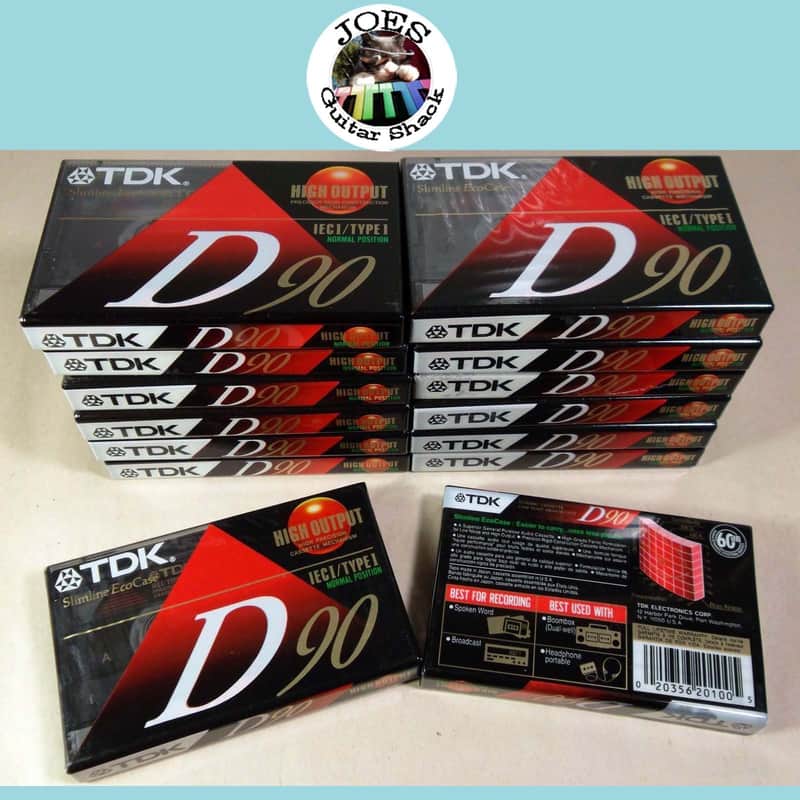14 TDK D-90 D90 IEC Type I Normal Hi Output NOS Sealed 1980's Cassette Tapes image 1