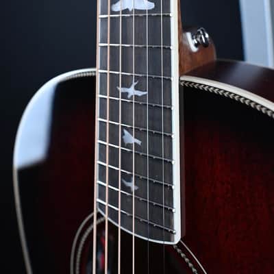 PRS SE P20E Parlor Acoustic Guitar Fire Red Burst #422 image 11