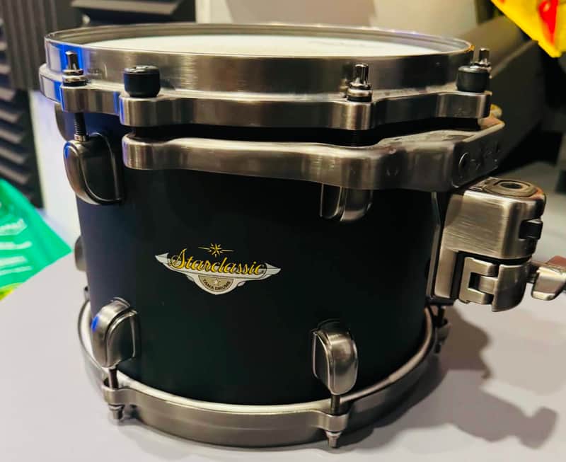 Tama Starclassic Bubinga 10x8 Rack Tom Matte Black image 1