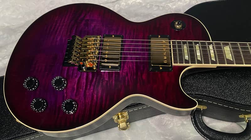 NEW! Gibson Custom Les Paul Axcess Standard Figured Top Floyd Rose Electric Guitar - Greatest Hits II - Authorized Dealer - Tri-Berry Burst - WOW! 8.5lbs - G07453 image 1