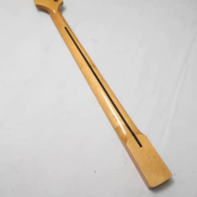 Fretless 4 String Jazz Bass Style Neck, Maple Neck Tree of Life Inlay image 3