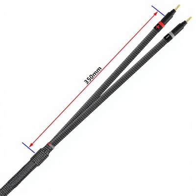 6 Foot Ultimate - 9 AWG - Ultra-Pure OFC - Premium Audiophile HiFi Speaker Cable Pair with Eminence Gold Banana Plugs & Carbon Tweed Jacket image 2