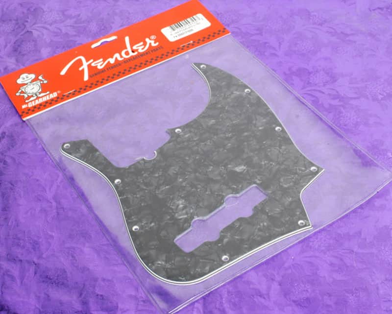 Fender Pickguard, Standard Jazz Bass, Black Pearl, 0992171000 image 1