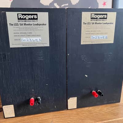 Matched Pair Vintage 1980s Rogers BBC LS3/5A 15ohm Monitor Speakers 23000 Serial image 10