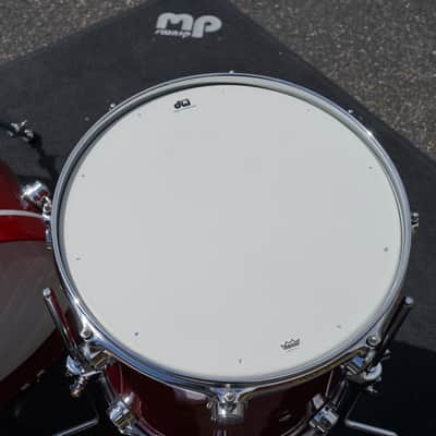 DW USA Collectors Series 3pc Pure Cherry Wood Bop Shell Pack - Candy Apple Red Lacquer Custom | 12", 14", 18" image 12