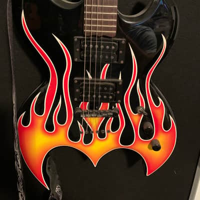 Brownsville Bat Guitar Flames image 2