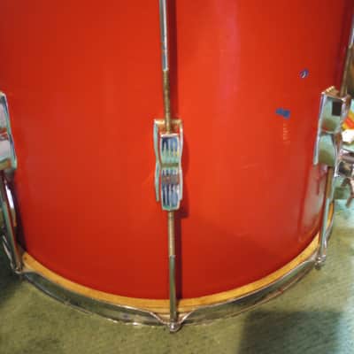 WFL/Ludwig 15"(diameter)x12"(depth) Floor Tom 1950's/60's - Red Paint image 8