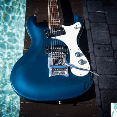Mosrite of California 1965- '66 Reissue - "The Ventures" Model - Ink Blue - Moseley Vibramute - image 3