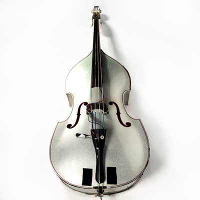 Silver Sparkle Upright Bass Owned by Brian Setzer image 1