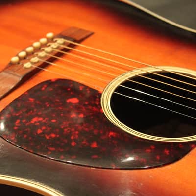 Vintage 1967 Levin (Martin) LN26 Goliath Made in Sweden Sunburst Acoustic Guitar image 8