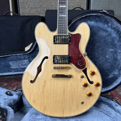 *VIDEO* Epiphone Sheraton II Semi-Hollow Body Natural w/Hard Case- 2008 image 1