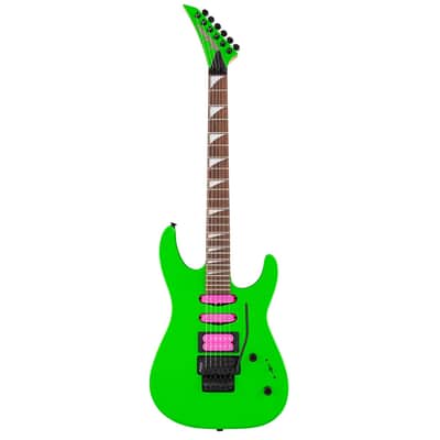 Used Jackson X Series DK3XR Dinky HSS Guitar - Neon Green w/Laurel FB image 2