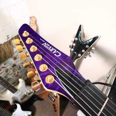 Carvin DC400T Purple Quilt Maple Neck Through Electric Guitar USA image 18