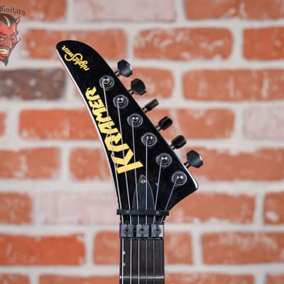 Kramer Original Collection NightSwan Black with Blue Polka Dot 2022 w/Gator Hardshell Case image 9