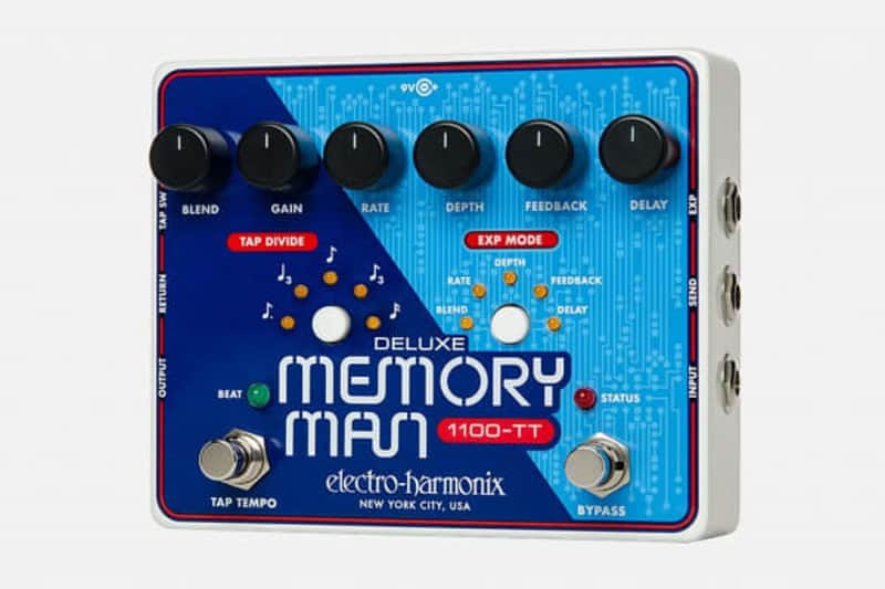 Electro Harmonix Deluxe Memory Man w/Tap Tempo 1100mS Effect Pedal image 1