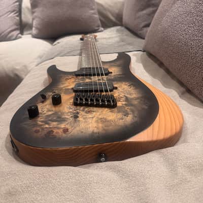 Schecter Reaper-7 Multiscale Left-Handed 2019 - Present - Satin Charcoal Burst image 5