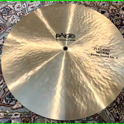Paiste Formula 602 18" Flat Ride Medium Seven Sound Set 4 RARE 1970s MADE/FINISHED IN WEST GERMANY! 1732g image 1