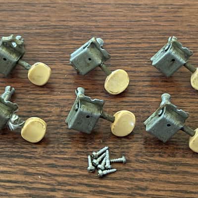 1964 1965 1966 set Fender Musicmaster Duo Sonic Mustang guitar tuners tuning pegs image 1