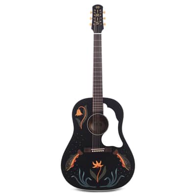 Iris Limited Edition DF Dreadnought Black Hand Painted by Sarah Ryan (Serial #712) image 4