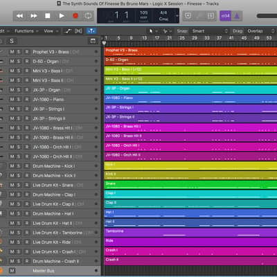 The Synth Sounds Of Finesse By Bruno Mars - Logic X Session - Reverb Exclusive image 2