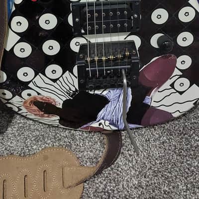 1983 Phantom Earl Slick (Jerry Cantrell Alice in Chains) blue dress USA kahler and Original Dimarzio OHSC Superstrat 1983 Pearl white Blue Dress image 2