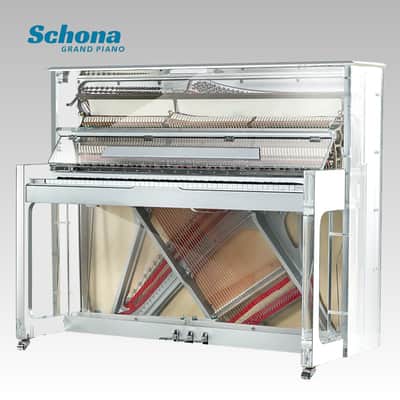 SCHONA UP-125 Custom Modern Luxury 88-Key Acrylic Crystal Upright Mechanical Piano Solid Wood Keyboard Soundboard image 4