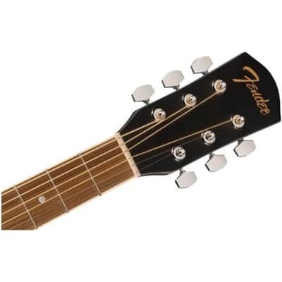 Fender FA-25CE Dreadnought Acoustic Guitar, Black image 6