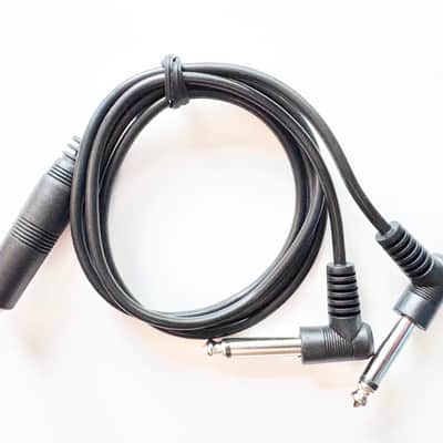 2FT V-Drum Y-Cable Splitter for Roland Right / L-Angle Cord 1X TRS to 2X TS image 2