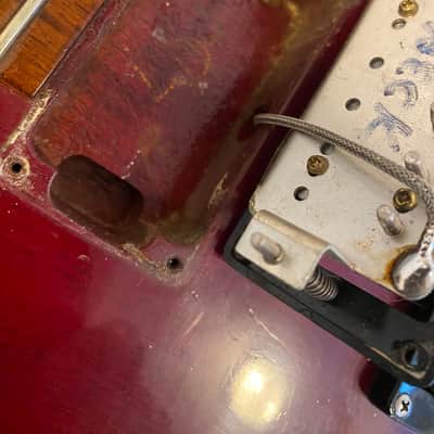 Gibson The Hawk 1996 - Red - VINTAGE - ALL ORIGINAL - Hardshell Case - Headstock/Neck Repair image 17