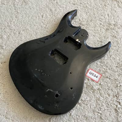 Black HH Double Cutaway Guitar Solid Body image 3
