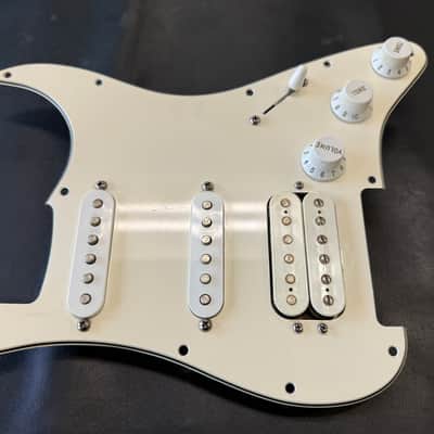 Fender HSS Stratocaster Loaded 3-ply pickguard - MIM- Parchment- ready to drop in! #4 image 2