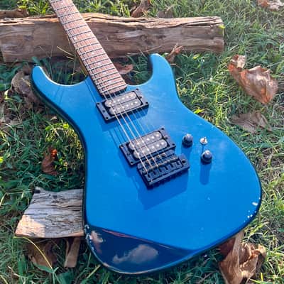 Vintage 1985 Kramer Striker 200ST Guitar with ESP Flicker Tremolo in Midnight Blue image 12