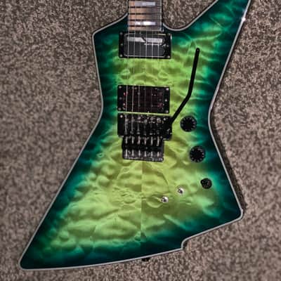 Schecter E-1 FR S Sustainiac Green Burst electric guitar sustainiac Floyd rose ohsc image 2