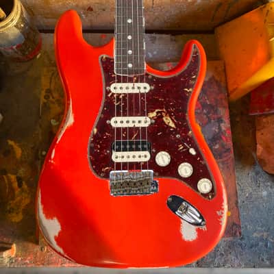 Stratocaster Body, Nitro paint, Fiesta red relic, 100% handcrafted in Italy image 2