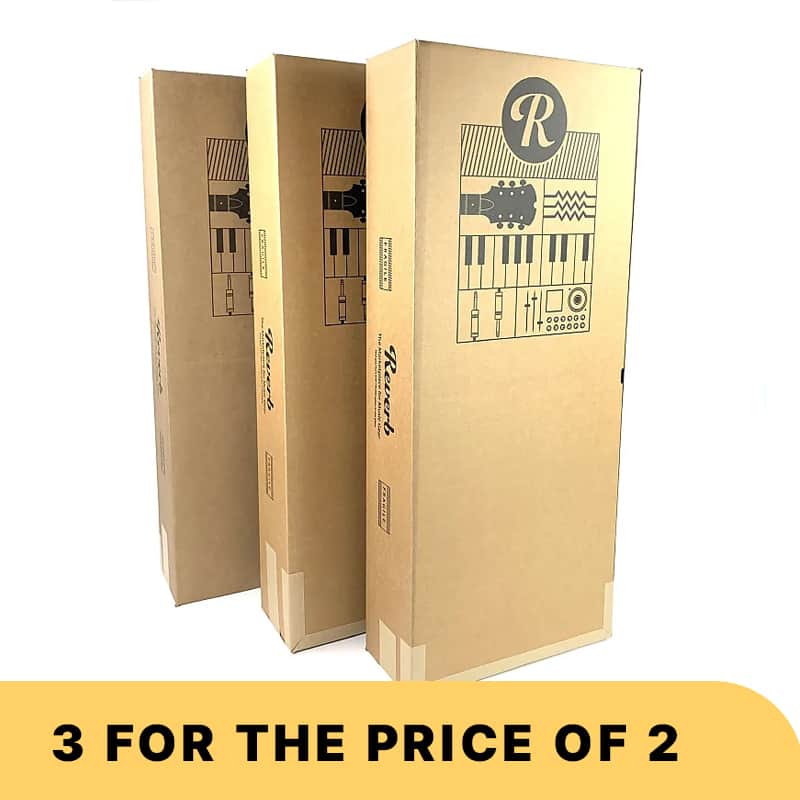 52" Reverb 3-Pack Boxes | 3 for the Price of 2! | Fits Basses, Extra Large Electric/Acoustic Guitars & Cases, Keyboards image 1