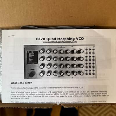 Synthesis Technology Quad Morphing E370 Quad Morphing VCO 2010s - Black image 3