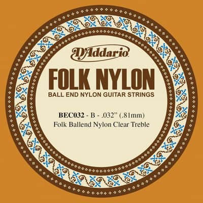 D'Addario D''Addario BEC028 Folk Nylon Guitar Single String, Clear Nylon, Ball End, .028 image 3