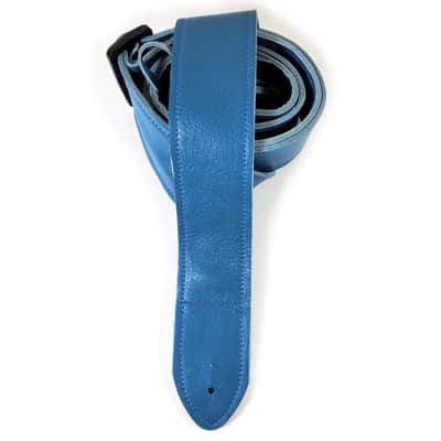 Bright Blue Leather Premium Leather Guitar Strap- Cerulean Leather Guitar Strap-100% Leather Guitar Strap- Acoustic, Electric Bass Guitars image 5