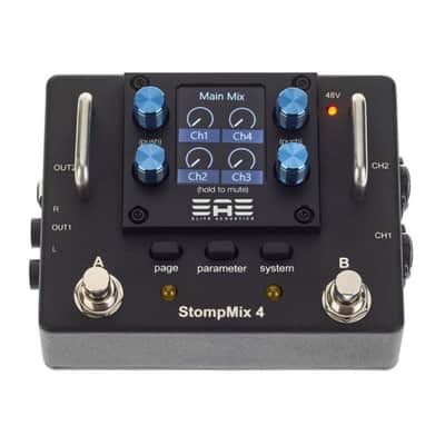 Elite Acoustics | EAE | StompMix 4 | 4Ch Digital Mixer Pedal | w/ DSP Gate, Compressor, EQ, Reverb & Delay - StompMix 4 ONLY image 9