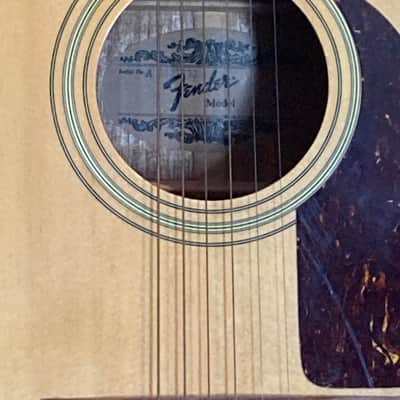 Fender Model 210 Dreadnought Acoustic 1980s Natural image 4