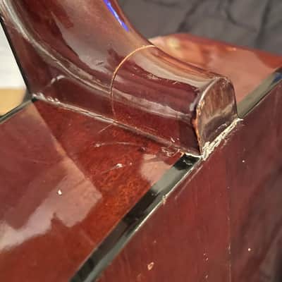 1960’s Made in Japan Silvertone  Acoustic Classical Guitar model #2688  Natural wood image 10