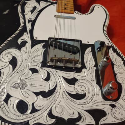 1997 Fender Telecaster '52 USA Reissue AVRI Telecaster w/ Waylon Jennings-Style Leather Cover- Tweed Case & COA! image 9