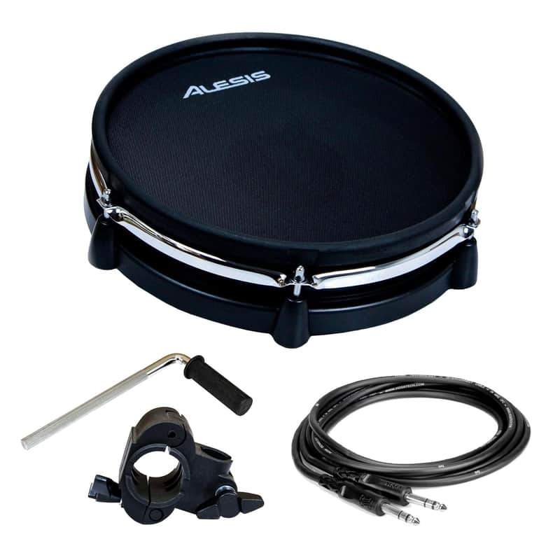 Alesis 10" Dual Zone Drum Pad Bundle with L-Rod, Clamp, 1/4" Cable image 1