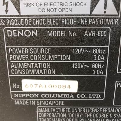 Denon AVR-600 Receiver HiFi Stereo Budget Audiophile Phono 5.1 Channel Vintage image 6