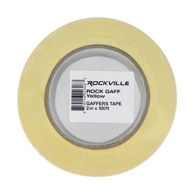 Rockville ROCK GAFF Yellow Gaffers Tape 2" x 100 Ft For Pro Audio/Stage Wire image 5