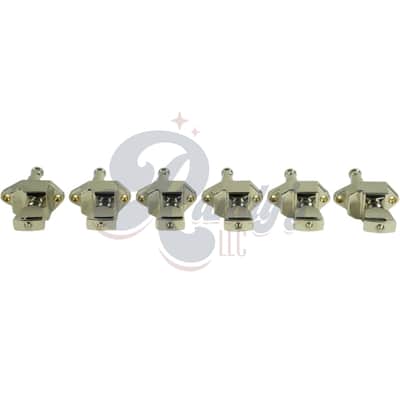 Kluson KVDF-6-G Firebird® "Banjo" Tuners (Vintage Diecast Series) 6-In-Line - Fits Gibson® CLOSEOUT-Gold image 2